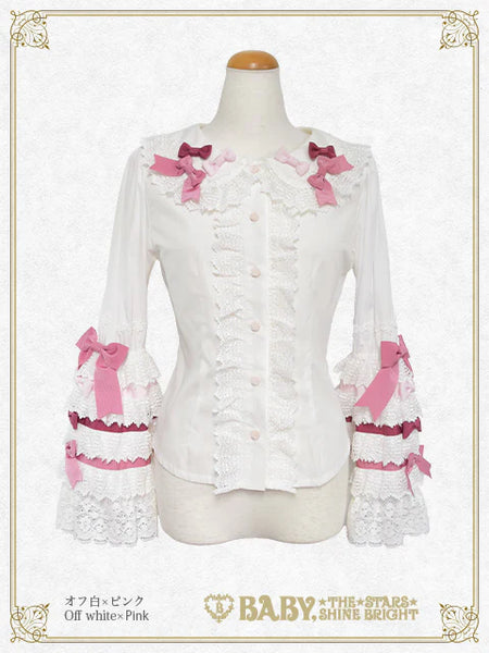 B49BL404 Le Ruban d' Ombre à Trois Couches Blouse