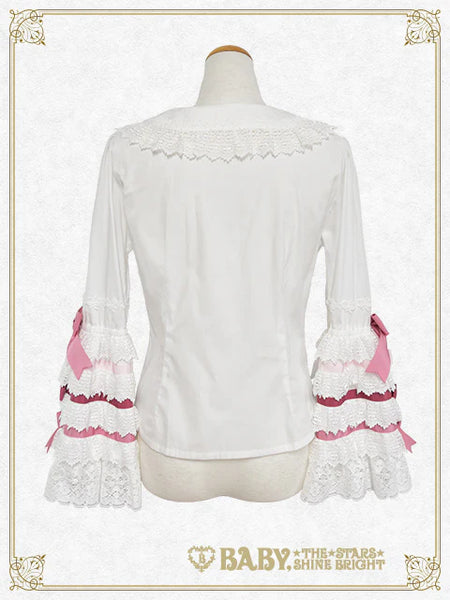 B49BL404 Le Ruban d' Ombre à Trois Couches Blouse