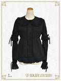 B49BL411 Detachable Sleeves Babydoll Blouse