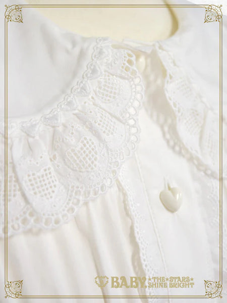 B49BL411 Detachable Sleeves Babydoll Blouse
