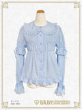 B49BL411 Detachable Sleeves Babydoll Blouse