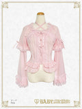 B49BL412 Princess Sleeve Back Shirring Blouse