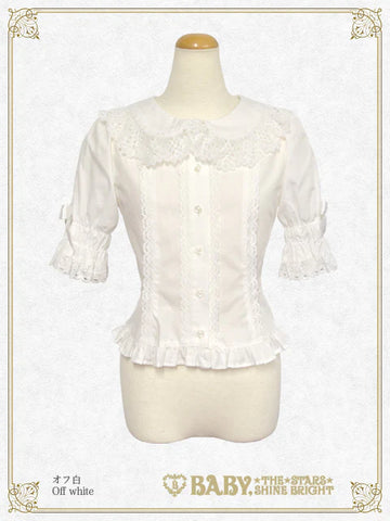 B49BL416 Bunny Ears Half Sleeve Blouse