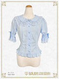 B49BL416 Bunny Ears Half Sleeve Blouse