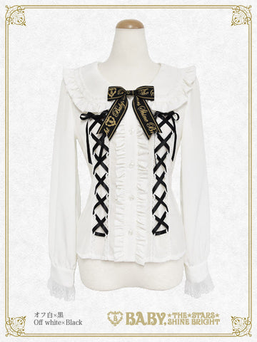 B49BL422 Waffle♡Cotton Bunny Ear Sailor Blouse