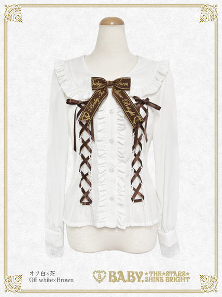 B49BL422 Waffle♡Cotton Bunny Ear Sailor Blouse
