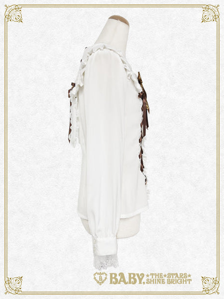 B49BL422 Waffle♡Cotton Bunny Ear Sailor Blouse