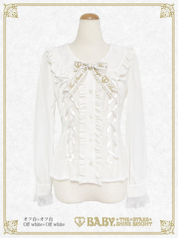 B49BL422 Waffle♡Cotton Bunny Ear Sailor Blouse