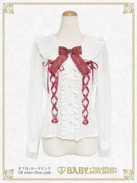 B49BL422 Waffle♡Cotton Bunny Ear Sailor Blouse