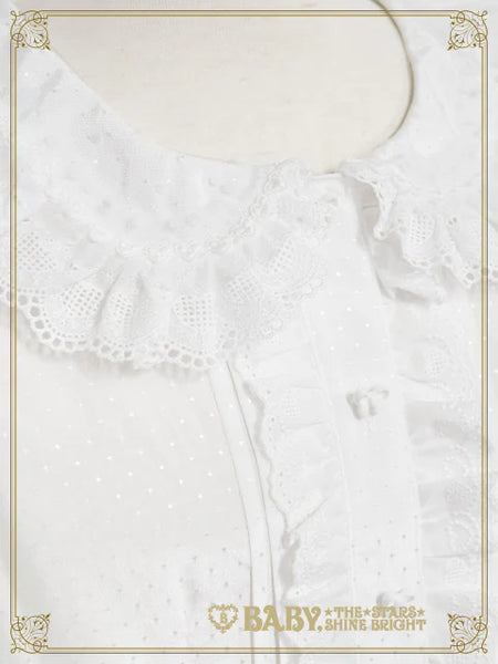B49BL439 Sweetheart Parfaiteria Dot Tulle Blouse