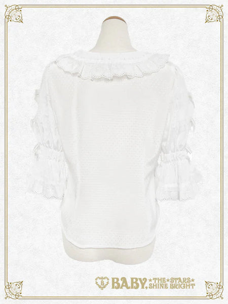 B49BL439 Sweetheart Parfaiteria Dot Tulle Blouse