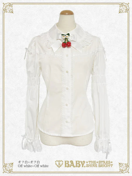 B49BL443 Swinging Strawberry Garden Blouse