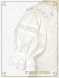 B49BL457 Mini Ribbon Half-Sleeve Blouse