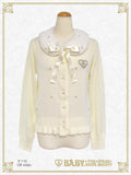 B49CD104 Fur Collar Pearl Cardigan