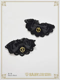 B49CF063 Satin Ribbon Torchon Lace Cuffs