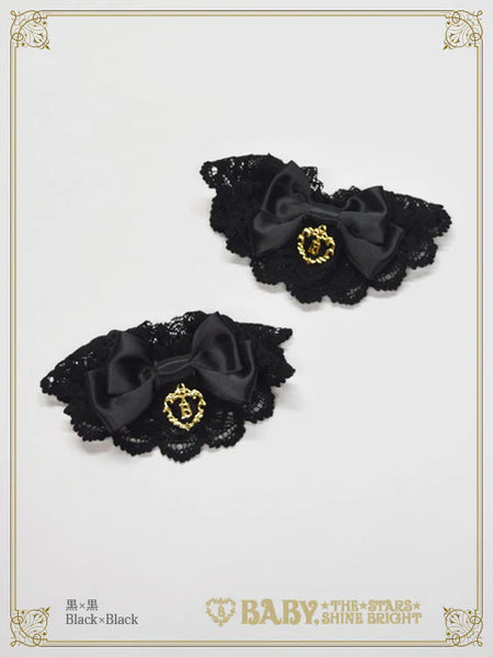 B49CF063 Satin Ribbon Torchon Lace Cuffs