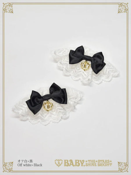 B49CF063 Satin Ribbon Torchon Lace Cuffs
