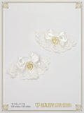 B49CF063 Satin Ribbon Torchon Lace Cuffs