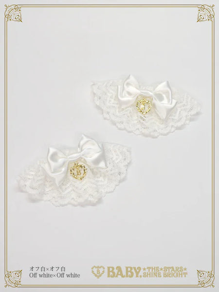 B49CF063 Satin Ribbon Torchon Lace Cuffs