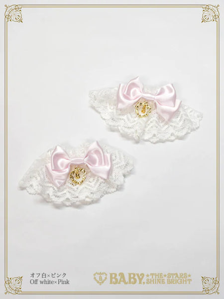 B49CF063 Satin Ribbon Torchon Lace Cuffs