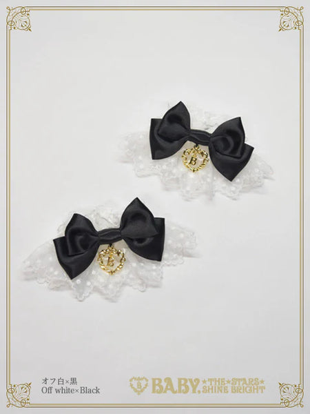 B49CF064 Satin Ribbon Tulle Lace Cuffs