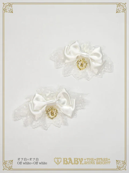 B49CF064 Satin Ribbon Tulle Lace Cuffs
