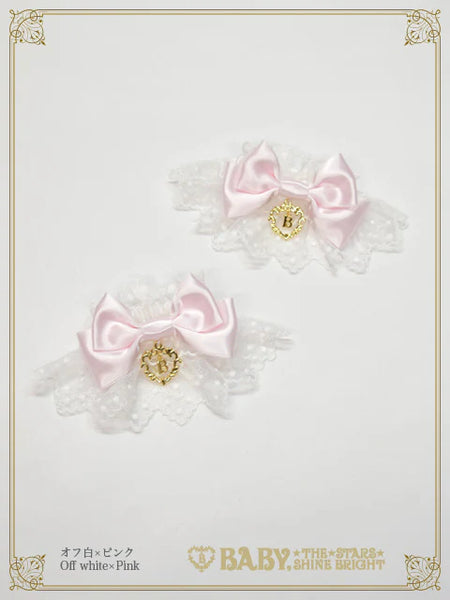 B49CF064 Satin Ribbon Tulle Lace Cuffs