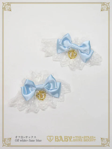 B49CF064 Satin Ribbon Tulle Lace Cuffs