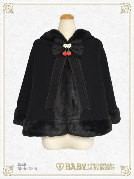 [BUILD-TO-ORDER][PRE-ORDER] B49CP341 Swinging Strawberry Bunny Ears Fur Cape