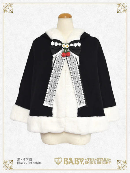 [BUILD-TO-ORDER][PRE-ORDER] B49CP341 Swinging Strawberry Bunny Ears Fur Cape