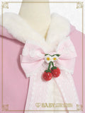 [BUILD-TO-ORDER][PRE-ORDER] B49CP341 Swinging Strawberry Bunny Ears Fur Cape