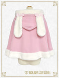 [BUILD-TO-ORDER][PRE-ORDER] B49CP341 Swinging Strawberry Bunny Ears Fur Cape