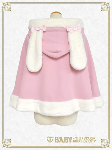 [BUILD-TO-ORDER][PRE-ORDER] B49CP341 Swinging Strawberry Bunny Ears Fur Cape