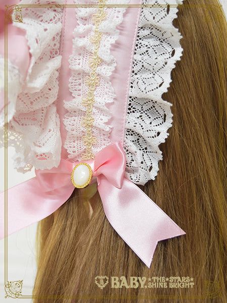 B49HA716 Rose Lace Rococo Bonnet