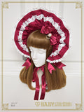 B49HA716 Rose Lace Rococo Bonnet