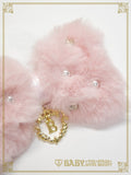 B49HA757 Fairy Fur Ribbon Clip
