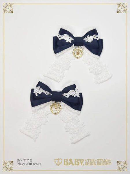 B49HA771 Rose Lace Swing Ribbon Clip