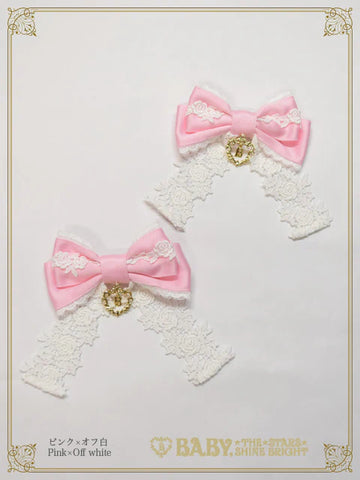 B49HA771 Rose Lace Swing Ribbon Clip