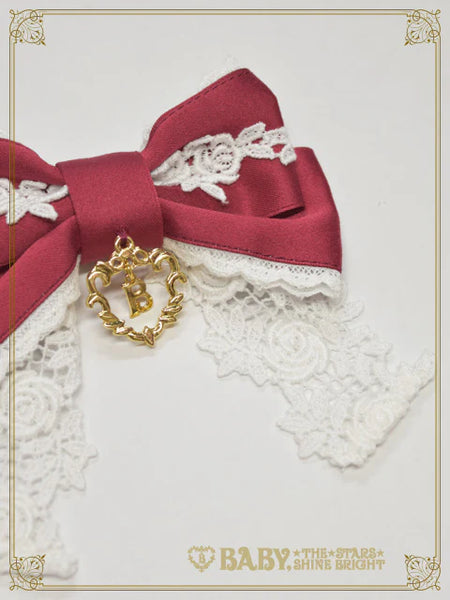 B49HA771 Rose Lace Swing Ribbon Clip