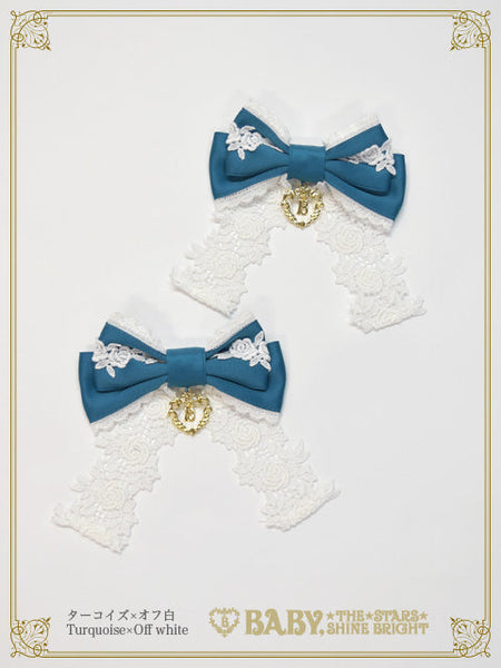 B49HA771 Rose Lace Swing Ribbon Clip