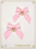 B49HA772 Rose Lace Dull Satin Ribbon Clip