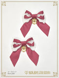 B49HA772 Rose Lace Dull Satin Ribbon Clip