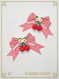 B49HA786 Swing Strawberry Gingham Ribbon Clip