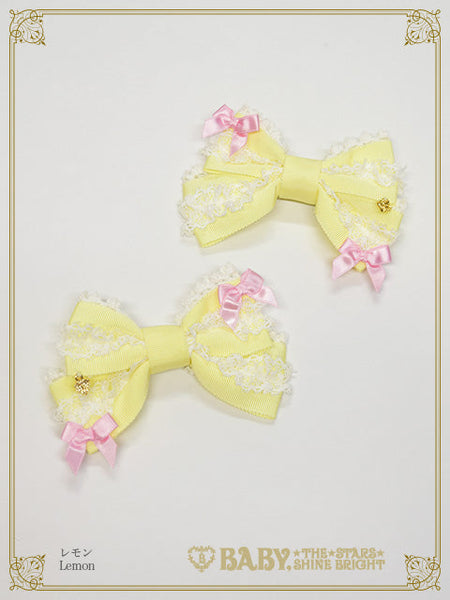 B49HA924 Cutie♡Whipped Cream Parfait Ribbon Clip