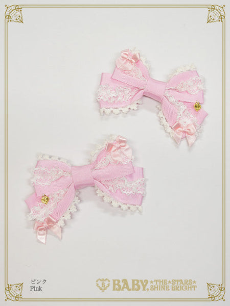 B49HA924 Cutie♡Whipped Cream Parfait Ribbon Clip