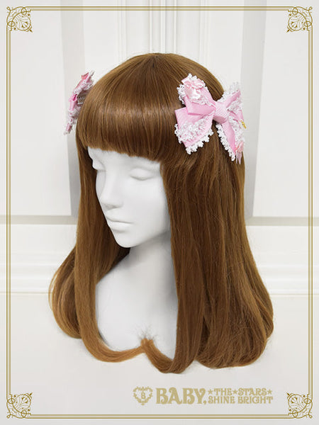 B49HA924 Cutie♡Whipped Cream Parfait Ribbon Clip