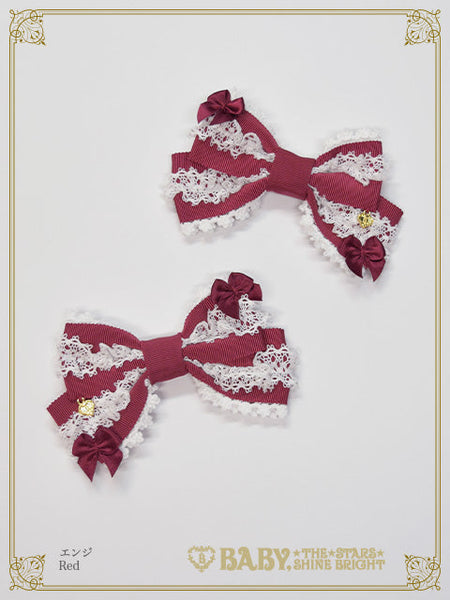 B49HA924 Cutie♡Whipped Cream Parfait Ribbon Clip