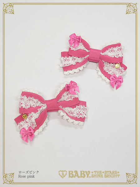 B49HA924 Cutie♡Whipped Cream Parfait Ribbon Clip