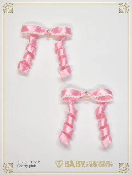 B49HA925 Eternal Ribbon Feathery Ribbon Clips