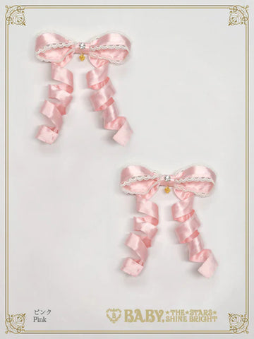 B49HA744 Eternal Ribbon Feathery Ribbon Clips